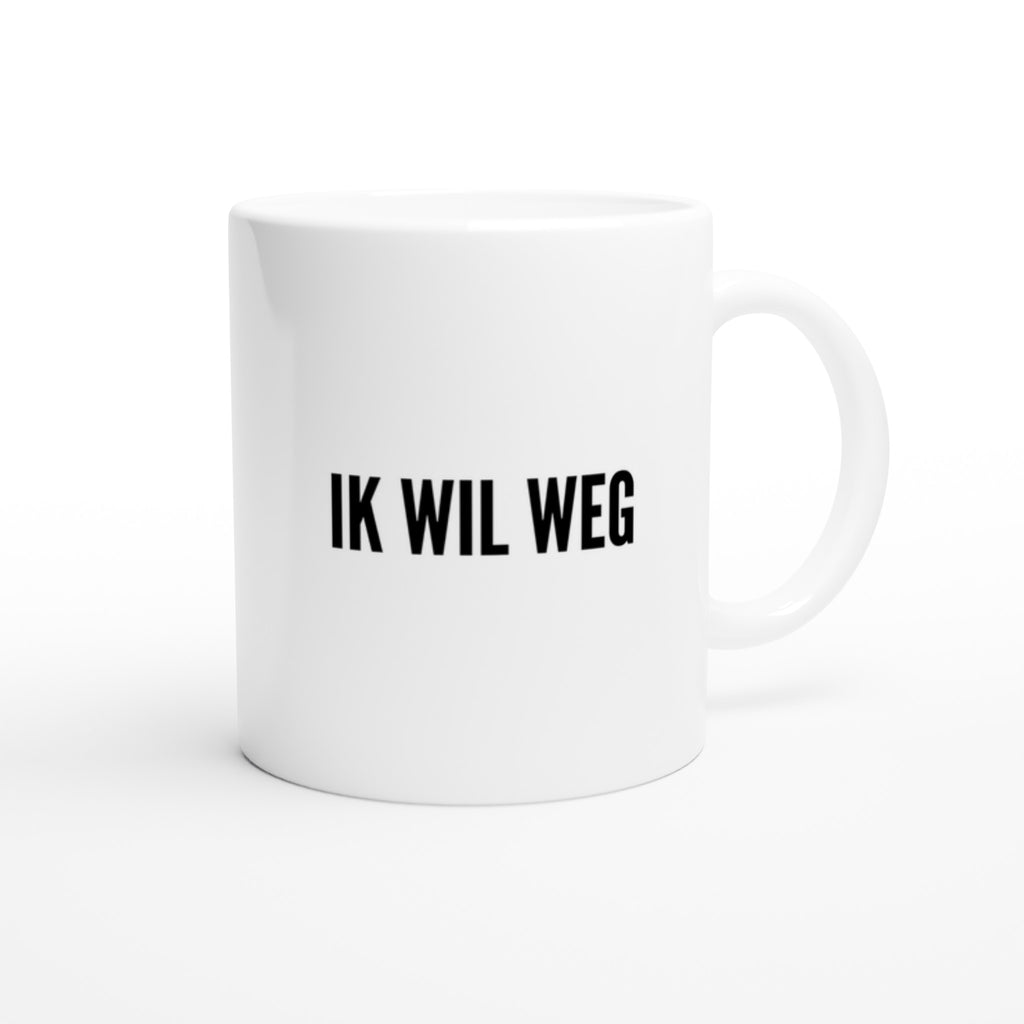 Mok voor koffie/thee - grof gebekt - ik wil weg - LaLaLou