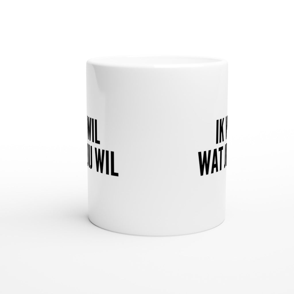 Mok voor koffie/thee - grof gebekt - ik wil wat jij wil - LaLaLou