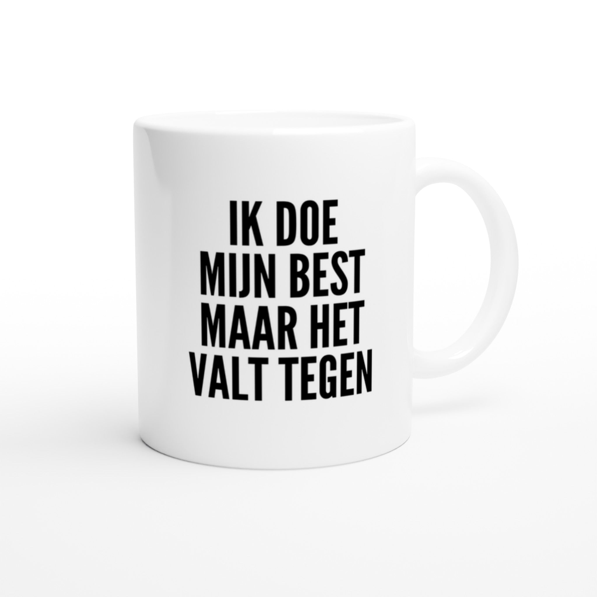 Mok voor koffie/thee - grof gebekt - ik doe mijn best maar het valt tegen - LaLaLou