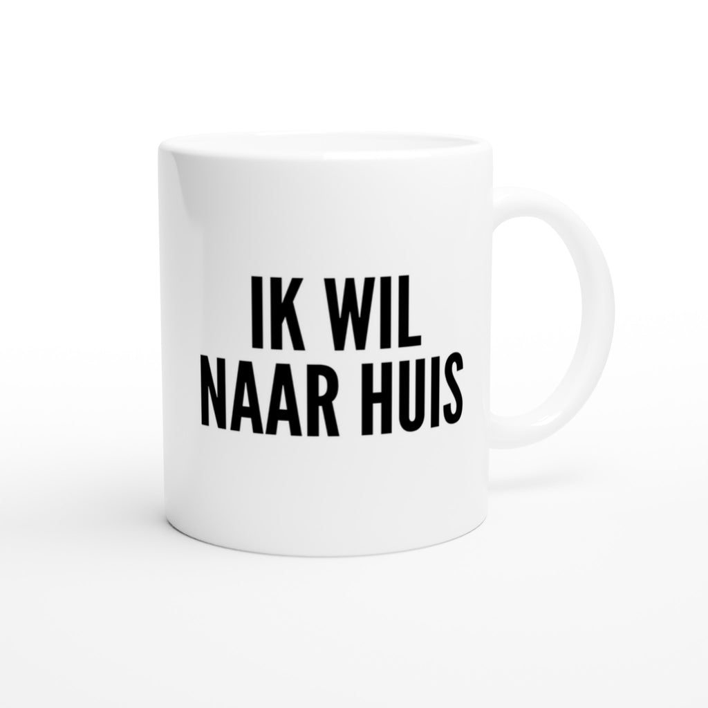 Mok voor koffie/thee - NL - grof gebekt - Ik wil naar huis - LaLaLou