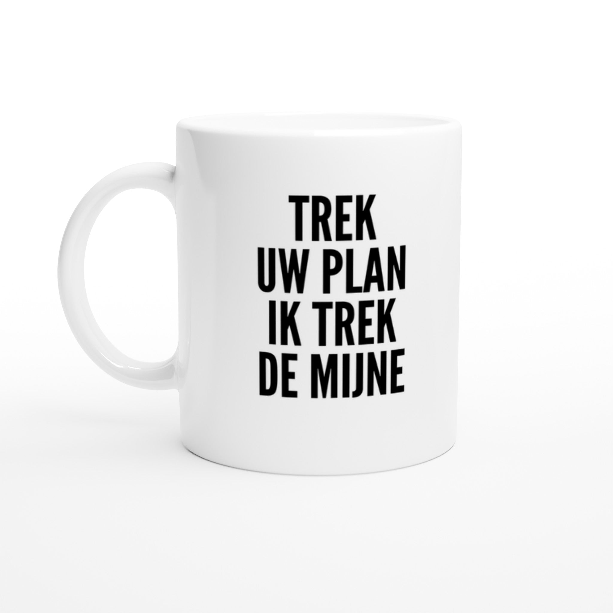 Mok voor koffie/thee - grof gebekt - trek uw plan, ik trek de mijne - LaLaLou