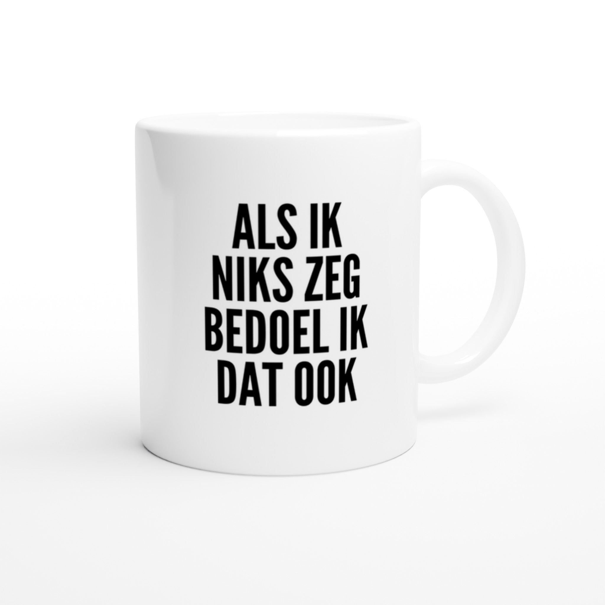 Mok voor koffie/thee - grof gebekt - als ik niks zeg bedoel ik dat ook - LaLaLou