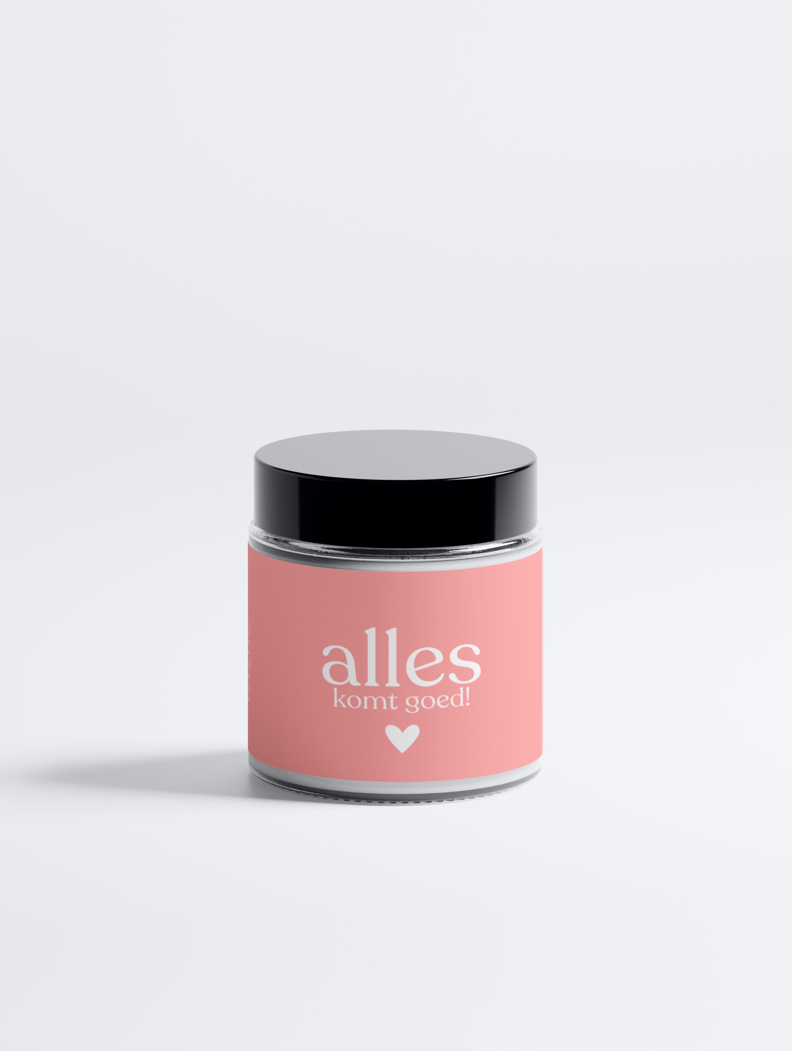 Kaars in natuurlijke sojawas - Alles komt goed!