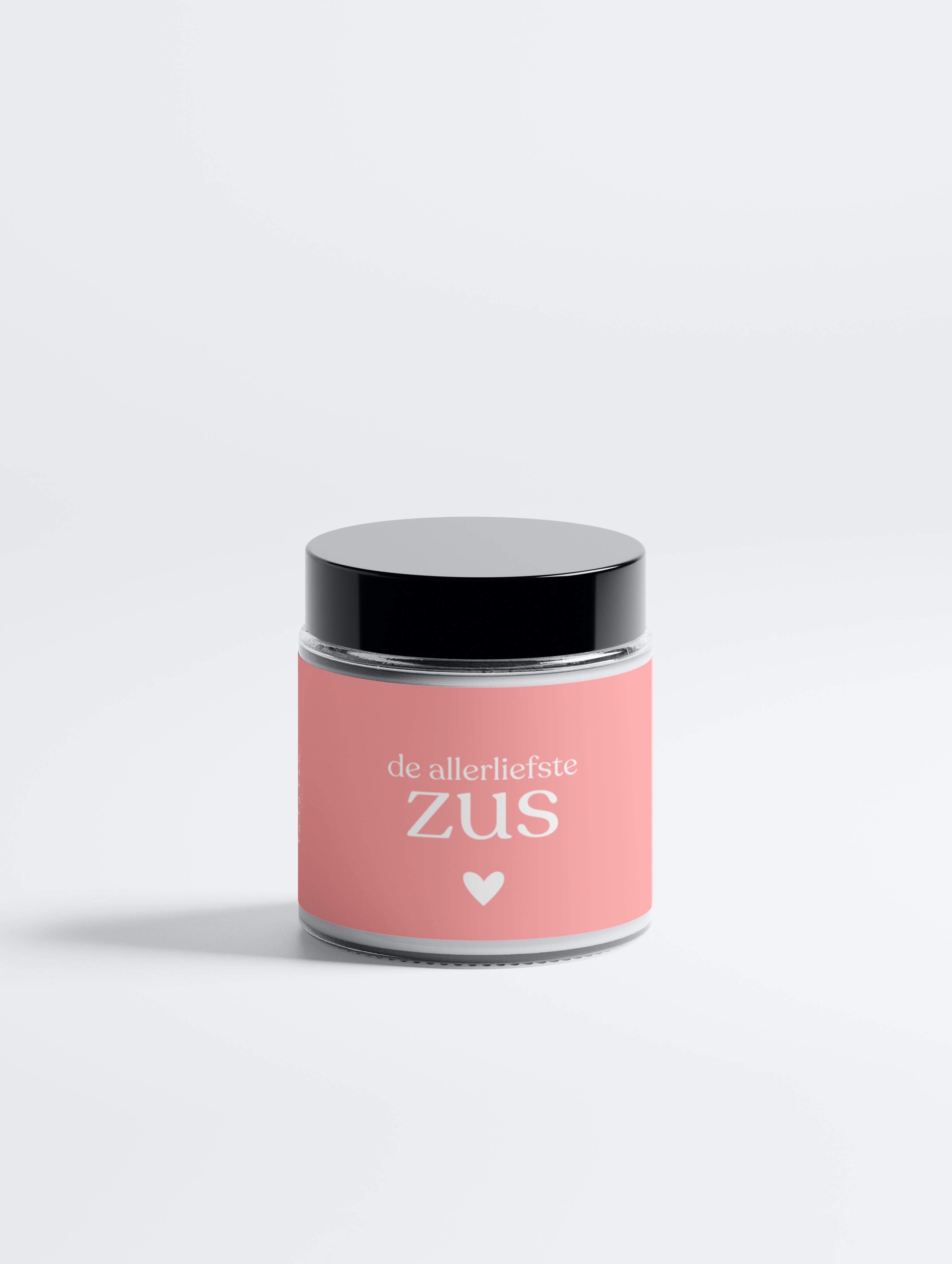 Kaars in natuurlijke sojawas - De allerliefste zus