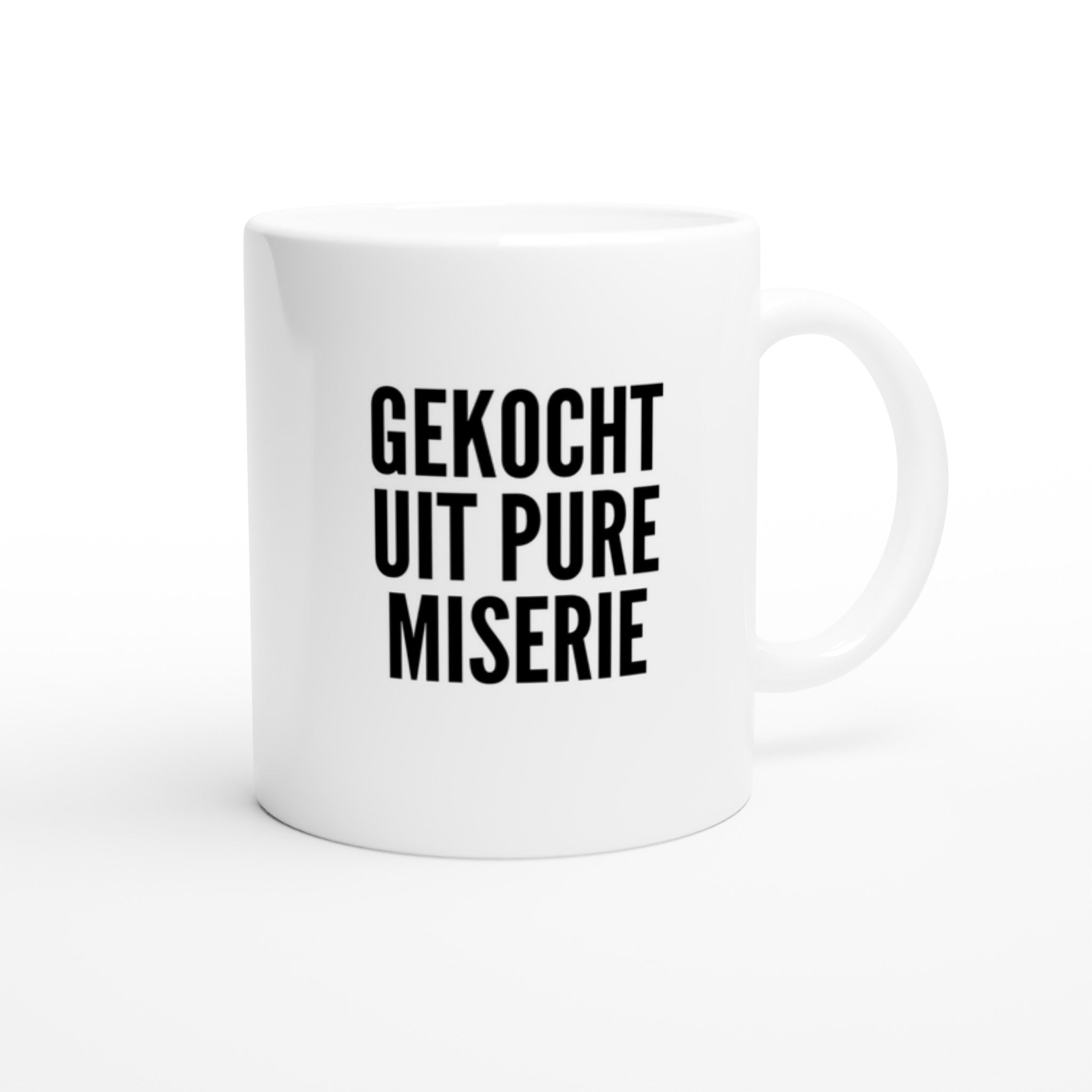 Mok voor koffie/thee - grof gebekt - gekocht uit pure miserie - LaLaLou