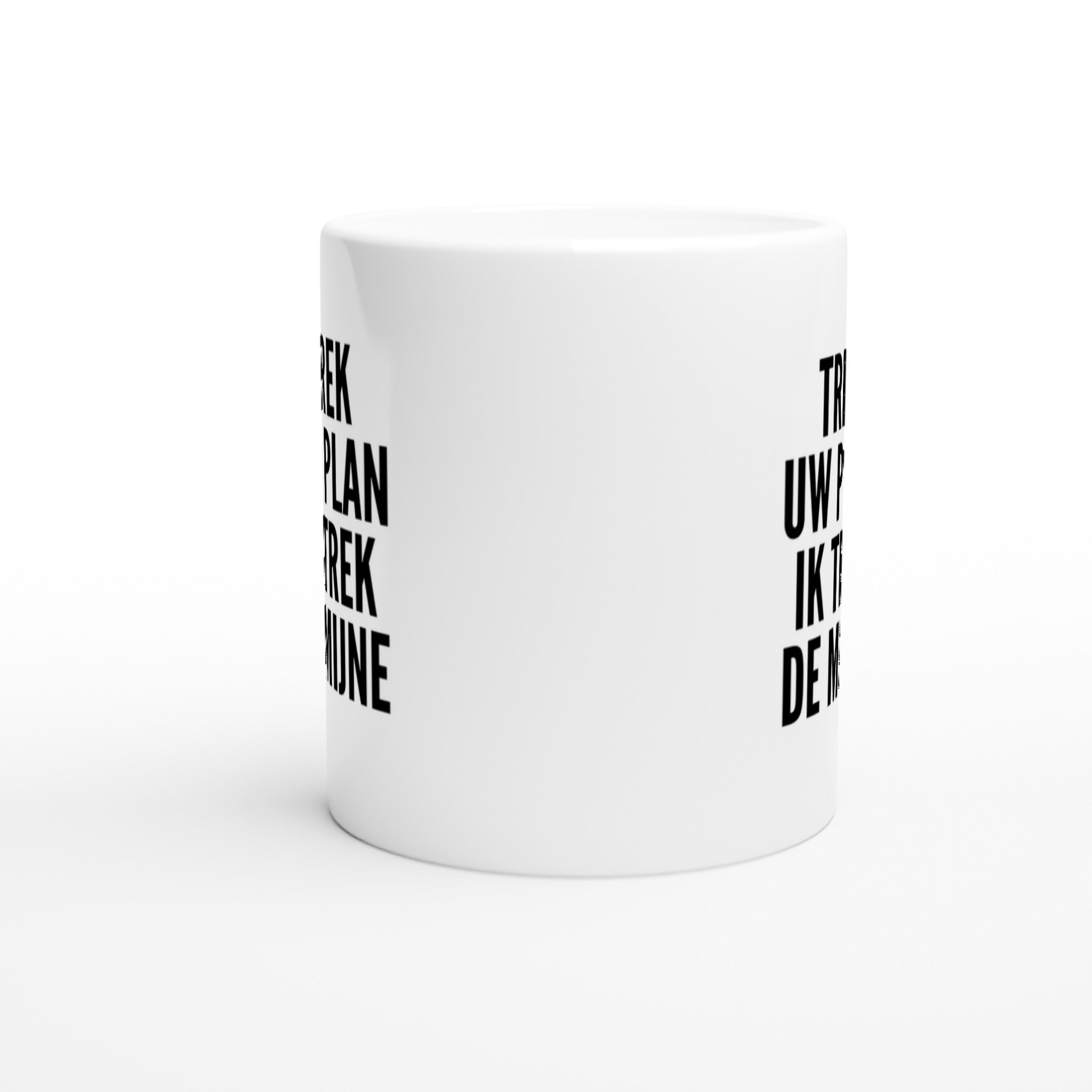 Mok voor koffie/thee - grof gebekt - trek uw plan, ik trek de mijne - LaLaLou