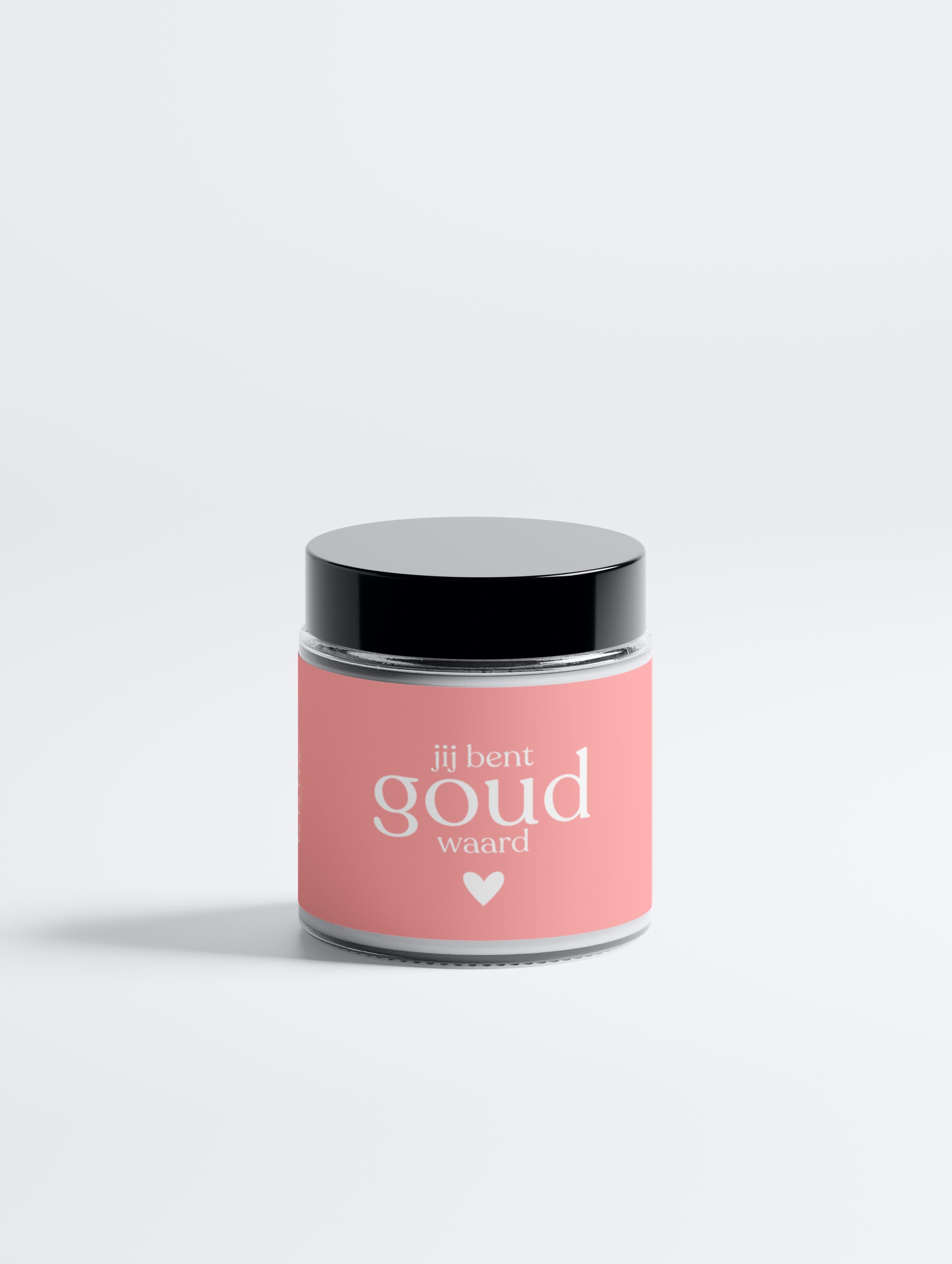 Kaars in natuurlijke sojawas - Jij bent goud waard