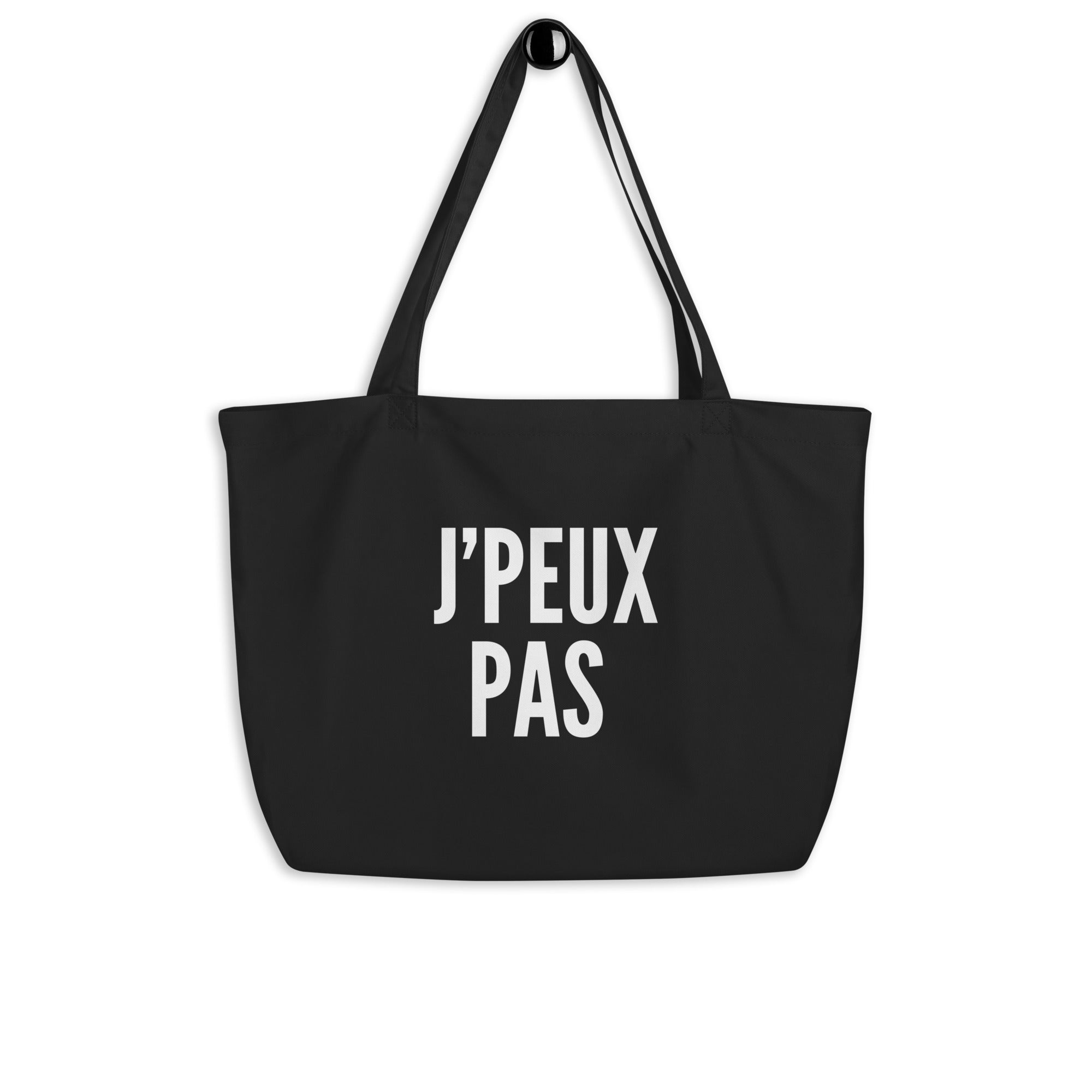 Grote tote bag (FR - organic black edition) - J’peux pas - LaLaLou