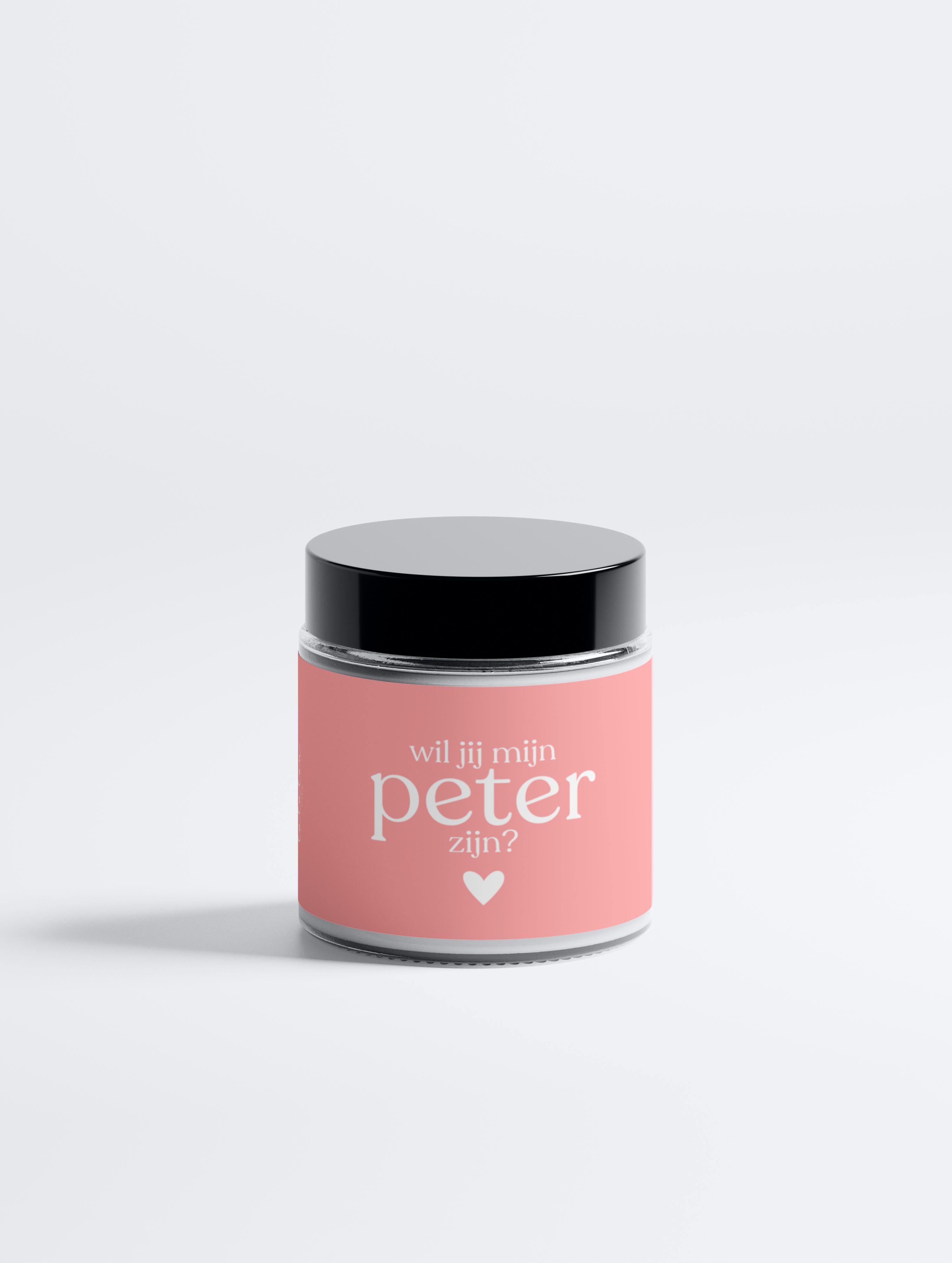 Kaars in natuurlijke sojawas - Wil jij mijn peter zijn?